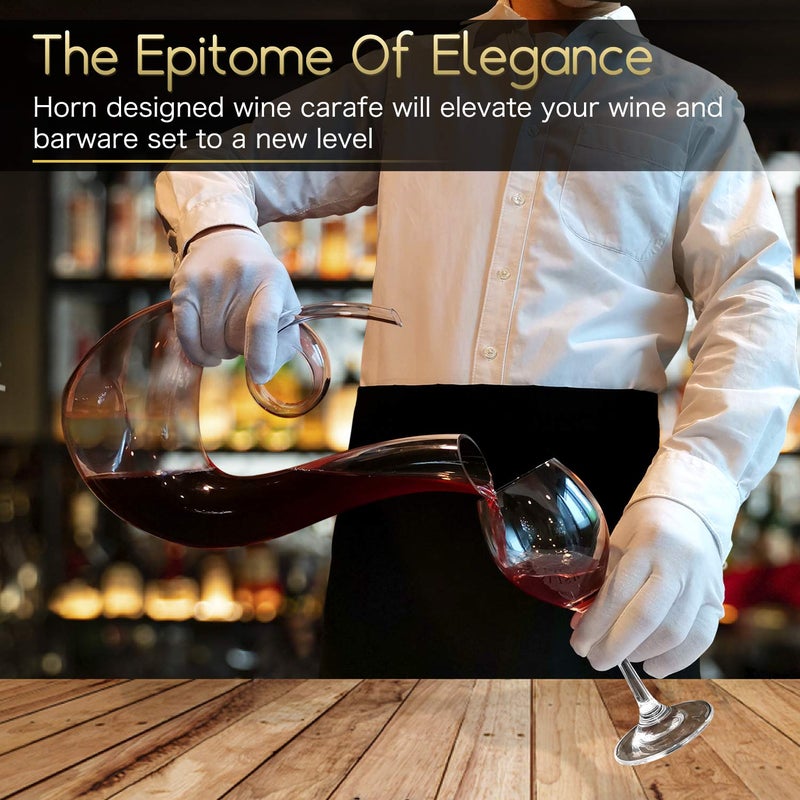 NUTRIUPS Wine Decanter, Hand Blown Swan Red Wine Decanters, Carafe Decanter for Wine - Image 3